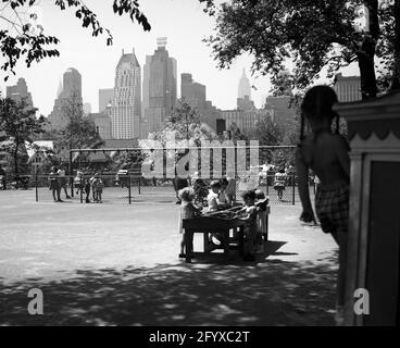 Central Park Playground, New York City. ca 1930 Stock Photo