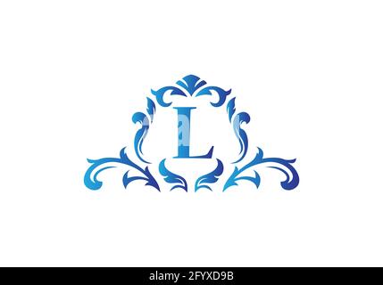Monogram letters L. Floral alphabet . Monogram initials perfectly for wedding invitations, greeting card, logo, and other design. Stock Vector