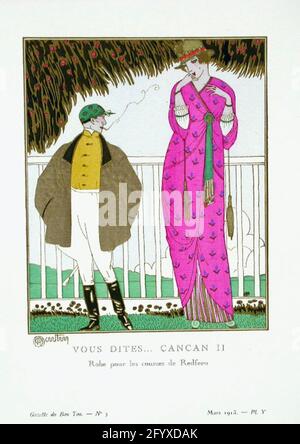 John Redfern - Vous Dites CanCan - historic fashion design poster - 1913 Stock Photo