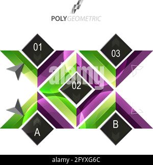 Business infographic template for interactive data communication Stock Vector