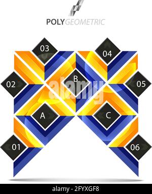 Business infographic template for interactive data communication Stock Vector
