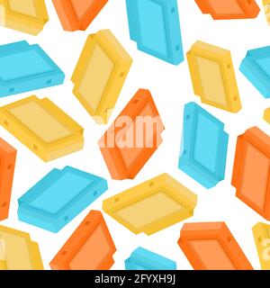 video game cartridge pattern seamless. Retro TV game 8bit background. Stock Vector