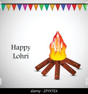 Lohri background Stock Vector