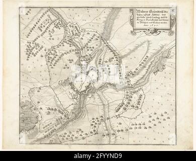 Map of the Siege of Arras through the French, 1640; Plan et Siege d ...