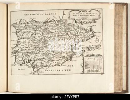 Les Royaumes D Espagne Et De Portugal Divises Par Grandes Provinces Stock Photo Alamy