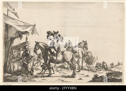Medieval camp with campfire place Stock Photo - Alamy