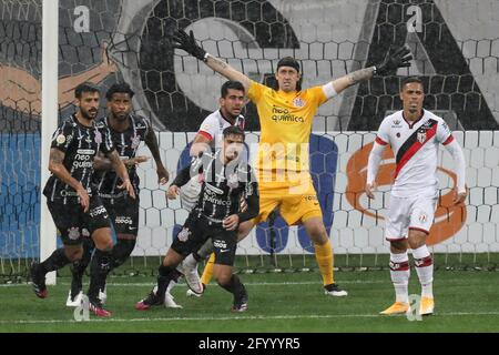 SÃO PAULO, SP - 22.03.2022: SÃO PAULO FC X SÃO BERNARDO FC - Marquinhos  celebrates a goal by São Paulo FC during a match between São Paulo FC x São  Bernardo FC