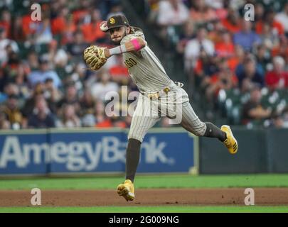 May 30, 2021: Astros first baseman Aledmys Díaz (16) makes a catch