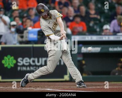 May 30, 2021: San Diego's Fernando Tatis Jr. (23) watches during a pitching  change during MLB action between the San Diego Padres and the Houston  Astros at Minute Maid Park in Houston