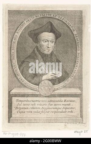 Portrait of nicolaus priest from Esch; Feel Mem Vendus (...) Reformator ...