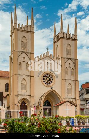 St Francis Xavier Church, Malacca, Malaysia Stock Photo