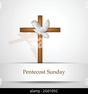 illustration of Pentecost Sunday background Stock Vector
