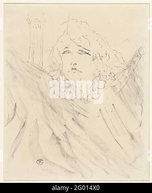 Portret van actress Sarah Bernhardt in Cleopater; Sarah Bernhardt in Cleopater; Portraits of actors & actresses. Stock Photo