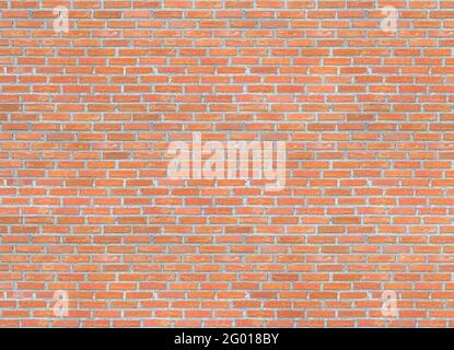 Red Brick Wall Seamless Pattern Texture Background. Stock Photo