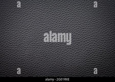 Black Leather Seamless Texture Background. Stock Photo