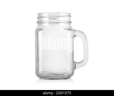 Mason jar mug with handle, lid and straw with detox cucumber agua fresca  water with lime and mint ingredients, on rustic wood kitchen table, spring  cl Stock Photo - Alamy