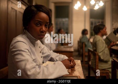 THUSO MBEDU in THE UNDERGROUND RAILROAD (2021), directed by BARRY JENKINS. Credit: AMAZON STUDIOS / Album Stock Photo