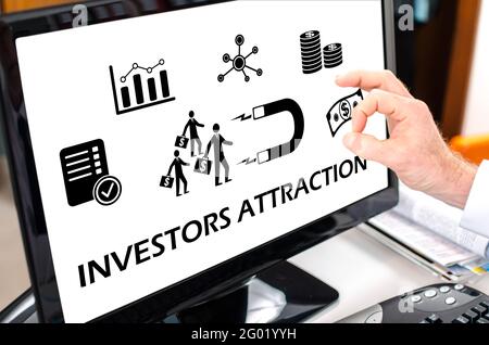 Investors attraction concept shown on a computer screen Stock Photo