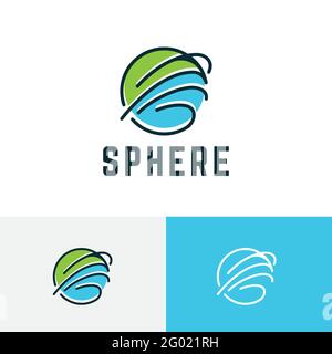 Circle Earth Ball Sphere Abstract Modern Logo Symbol Stock Vector