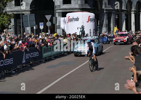 May 2021: Last stage of the Giro d'Italia, individual time trial from Senago to Milan. Stock Photo