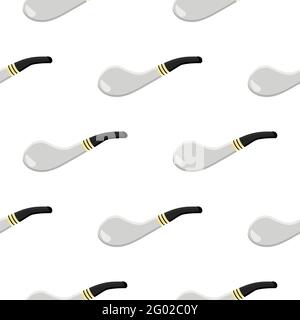 Illustration on theme many identical seamless types smoke pipes different size for tobacco. Pipe pattern consisting of color collection accessory of s Stock Vector