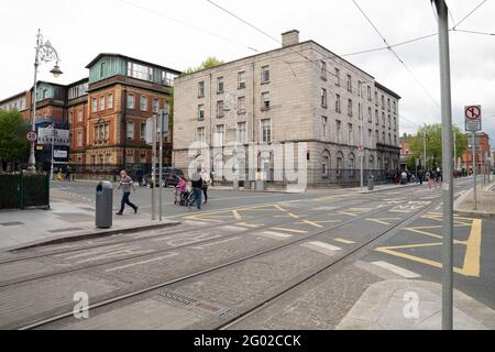 Dublin 1, Dublin City, Ireland, May 23rd 2021, Front of the Rotunda Maternity Hospital Stock Photo