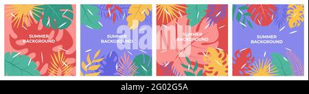 Summer background Summer vacation for banner, poster and advertising Stock Vector