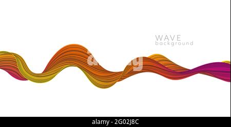 Vector abstract background with color abstract wave Stock Vector