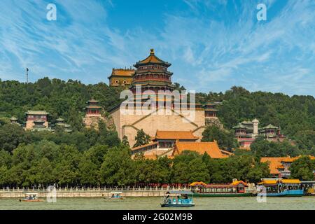 Tower of Buddhist Incense, Summer Palace, Beijing, China Stock Photo