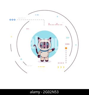 Robot cat presentation Stock Vector