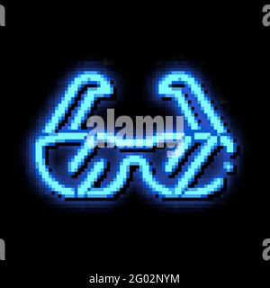 Sport Spectacles Alpinism Equipment neon glow icon illustration Stock Vector