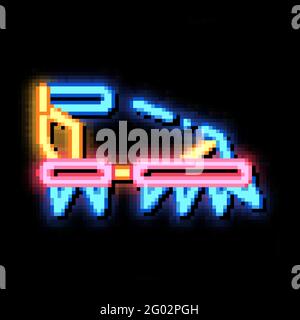 Ice-climbing Alpinism Spike Shoe Tool neon glow icon illustration Stock Vector