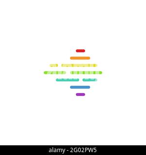 arrow line colorful Stock Vector