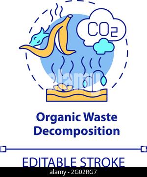 Organic waste decomposition concept icon Stock Vector