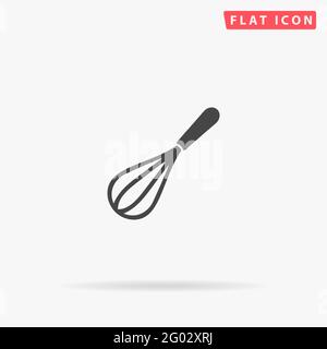 Kitchen Whisk flat vector icon. Hand drawn style design illustrations. Stock Vector