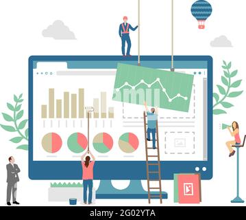 Data analysis concept vector illustration Stock Vector