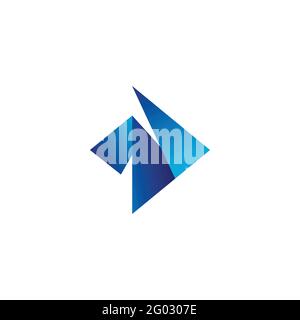 blue arrow gradient Stock Vector