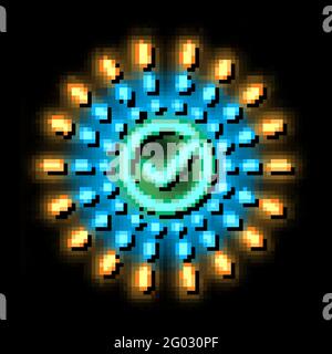 Approved Mark In Center Of Rays Vector Stock Vector