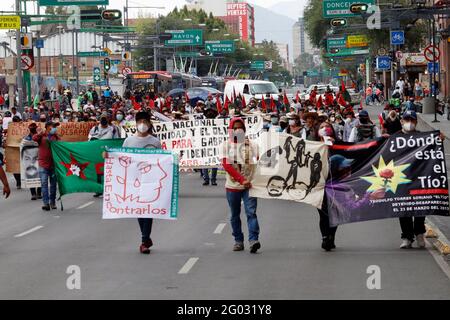 Mexico City, Mexico. 30th May, 2021. Relatives take part during a march at Reforma Avenue as part of the International Week of the Disappeared persons in Mexico, relatives protest against the inaction and indifference of the governments to solve their cases on May 30, 2021 in Mexico City, Mexico. (Photo by Eyepix/Sipa USA) Credit: Sipa USA/Alamy Live News Stock Photo