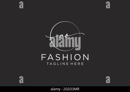 AO Feminine logo beauty monogram and elegant logo design, handwriting logo of initial signature, wedding, fashion, floral and botanical with creative Stock Vector