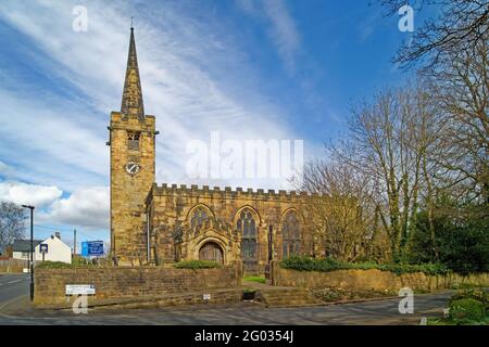 UK, South Yorkshire, Barnsley, Church of St Mary in Worsbrough Stock Photo
