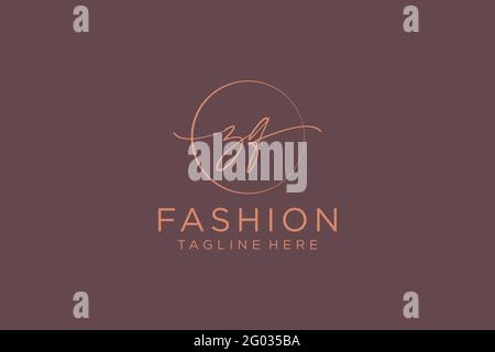ZQ Feminine logo beauty monogram and elegant logo design, handwriting logo of initial signature, wedding, fashion, floral and botanical with creative Stock Vector