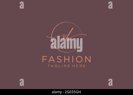 VB Feminine logo beauty monogram and elegant logo design, handwriting logo of initial signature, wedding, fashion, floral and botanical with creative Stock Vector