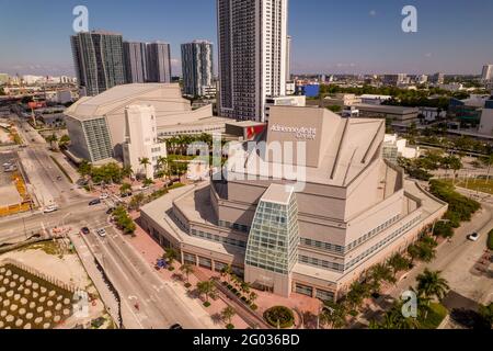 Miami, FL, USA - May 28, 2021: Adrienne Arsht Center Downtown Miami FL