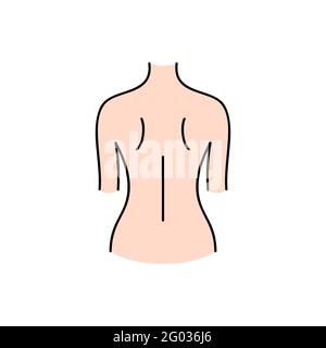 Human spine icon Black line art vector in black and white outline set ...