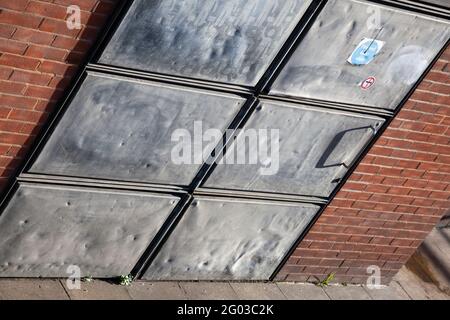 UK, England, London, Bankside, Tradesman's Entrance at rear of the OXO Tower Stock Photo