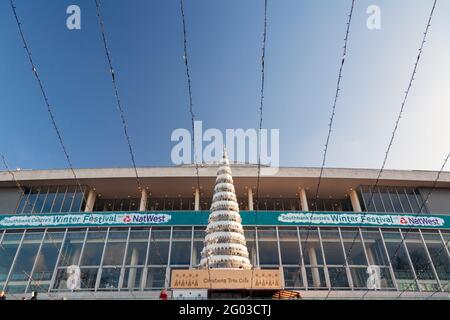 UK, England, London, The Royal Festival Hall (part of the Southbank Centre) during the Winter Festival Stock Photo