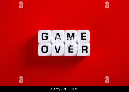 Game over word on red background Stock Photo