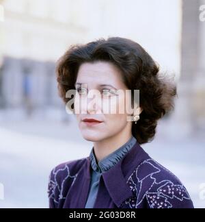 Agnes Baltsa, griechische Opernsängerin, Mezzosopranistin, Portrait circa 1986. Agnes Balta, Greek Opera singer, mezzo-soprano, portrait circa 1986. Stock Photo