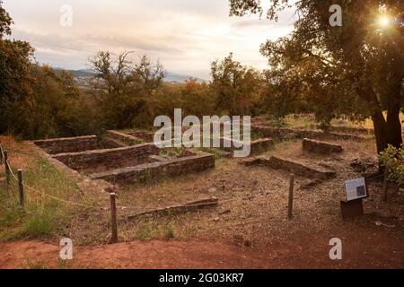 Iberian village remains in Caldes de Montbui, a small town near Barcelona, Spain Stock Photo